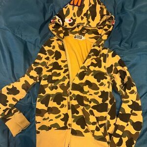 Bape Yellow and Black Camo Hoodie